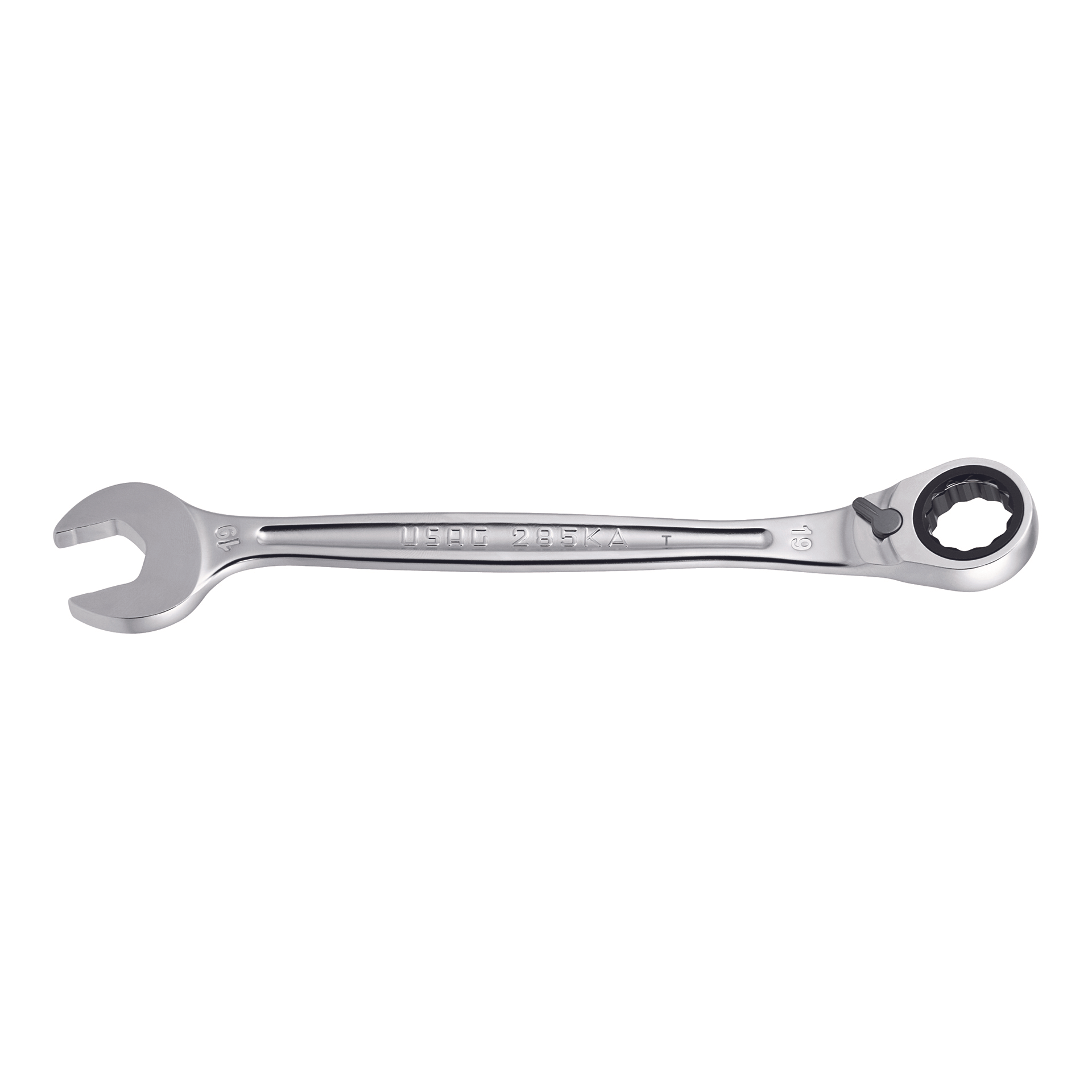 Ratchet combination spanner with retaining ring - Usag 285 KA
