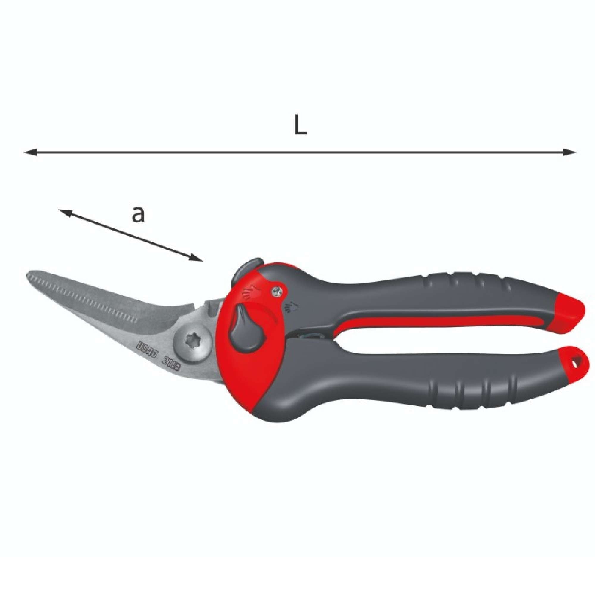 Multipurpose scissor with angled blades 200mm - Usag 211 B U02110002