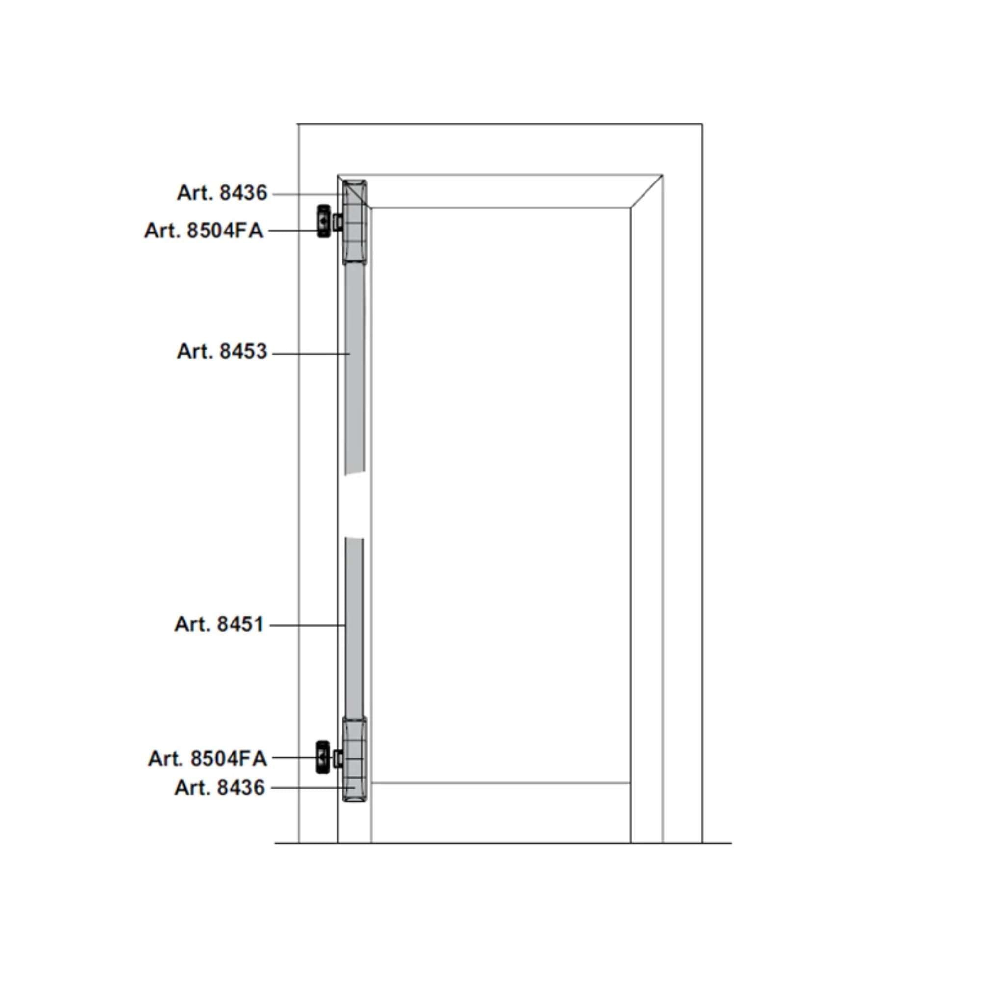 SYMPLEX kit made up of side up-down latches for panic exit device - 8895A