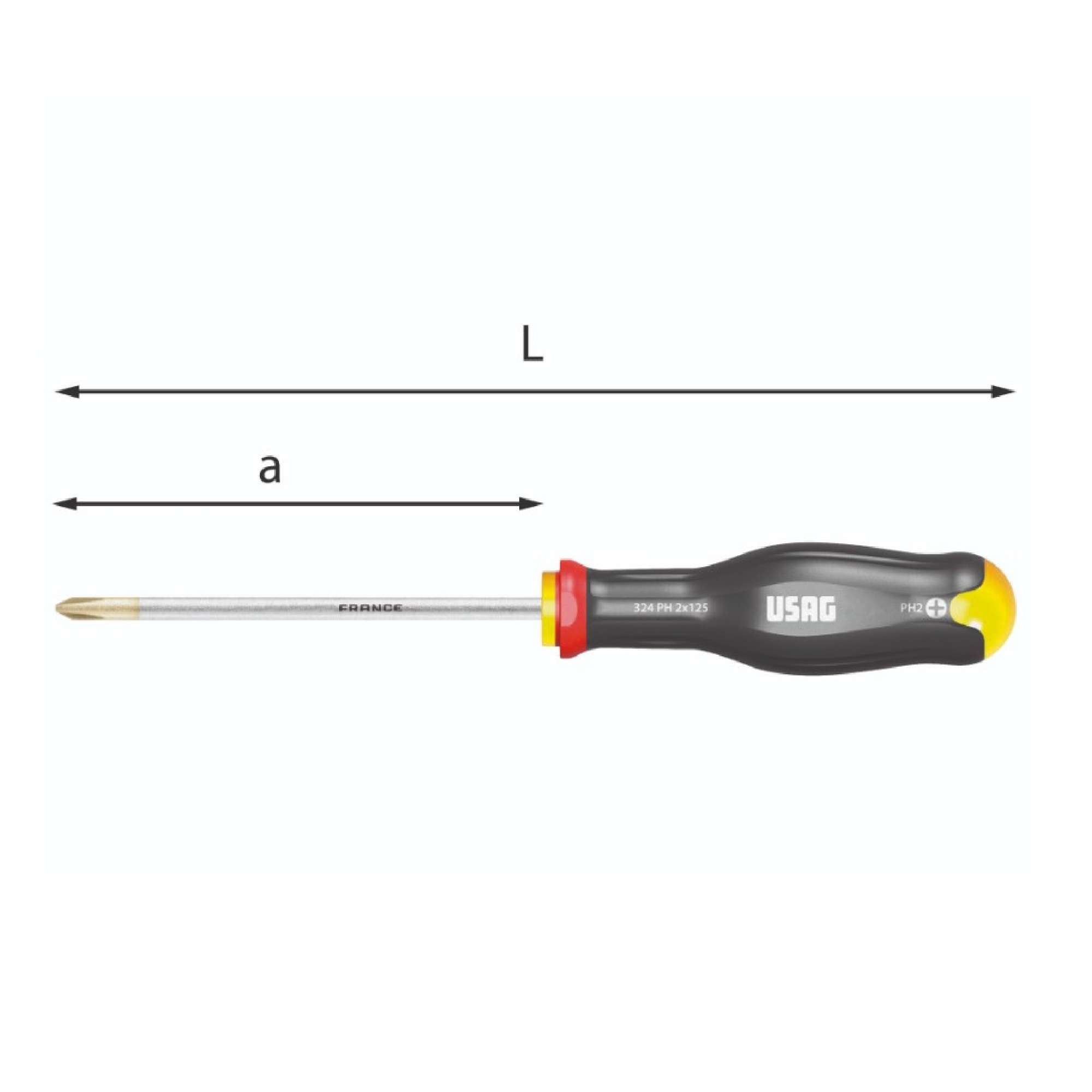 Phillips Screwdrivers 1x100mm - Usag U03240441 324 PH