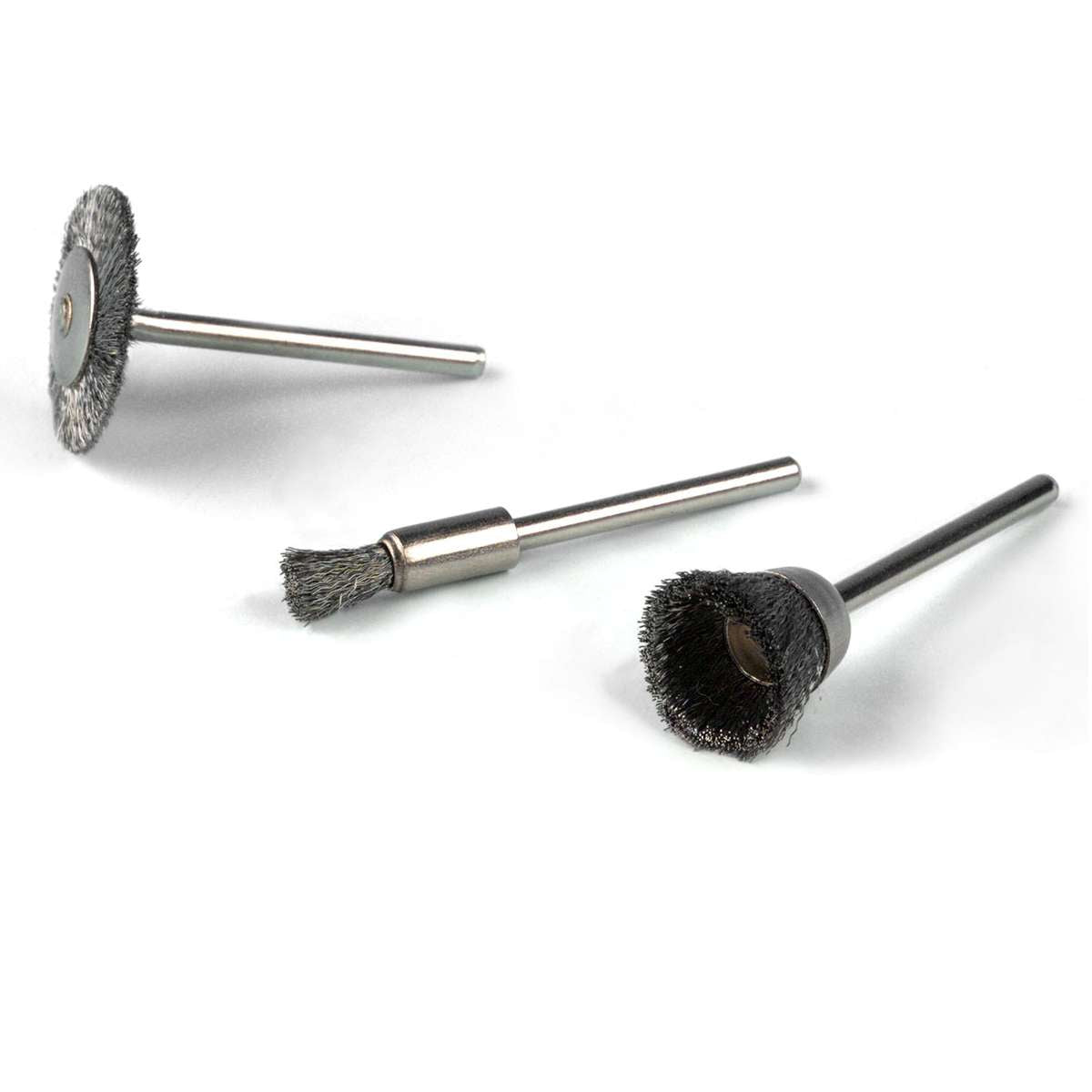 Mini cup brushes D.12 - Gambo 3mm - Steel - Rosver - 50 pz