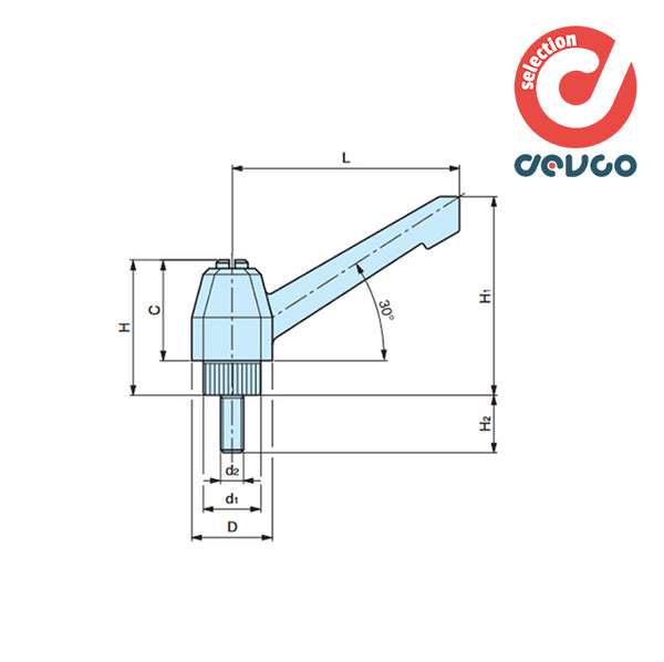 Snap handle MAP/55 m8x40 7307023 - Gamm