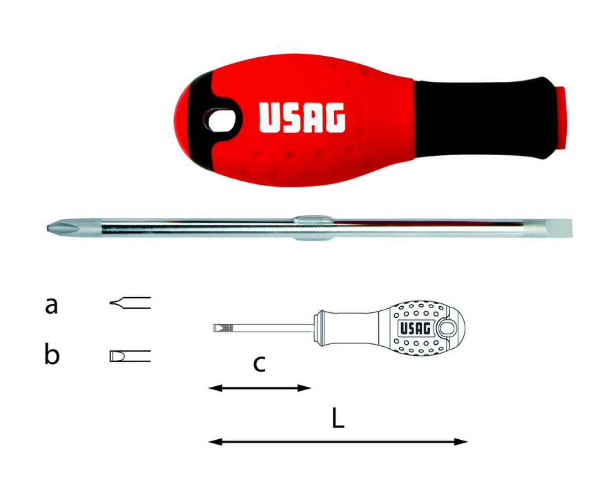 Reversible screwdriver for italic and Phillips screws PHILLIPS 1x6x75mm