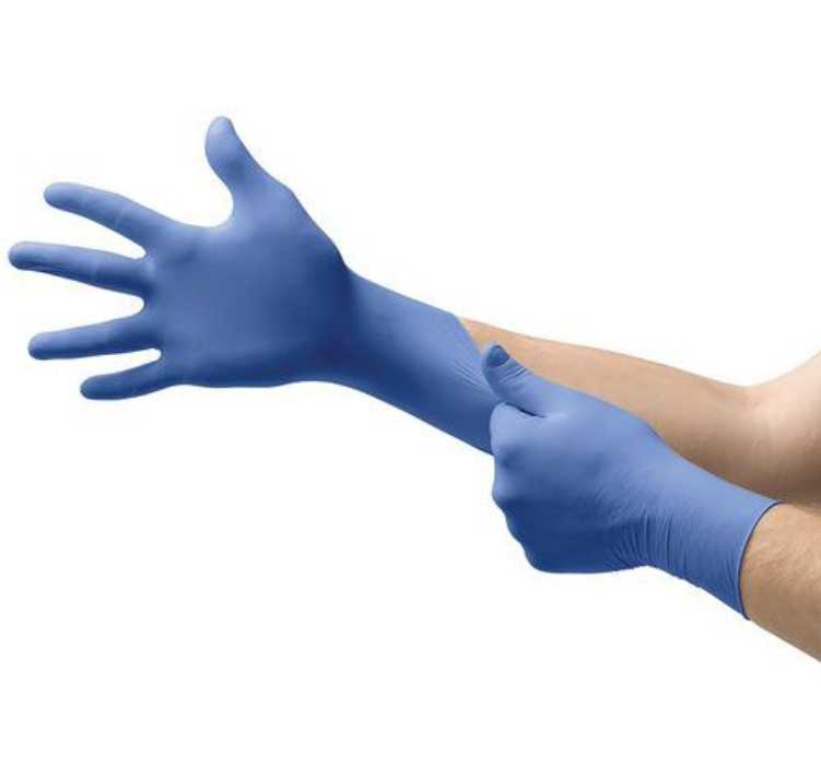 C.100 pcs Blue microflex nitrile gloves without polv - 10pcs