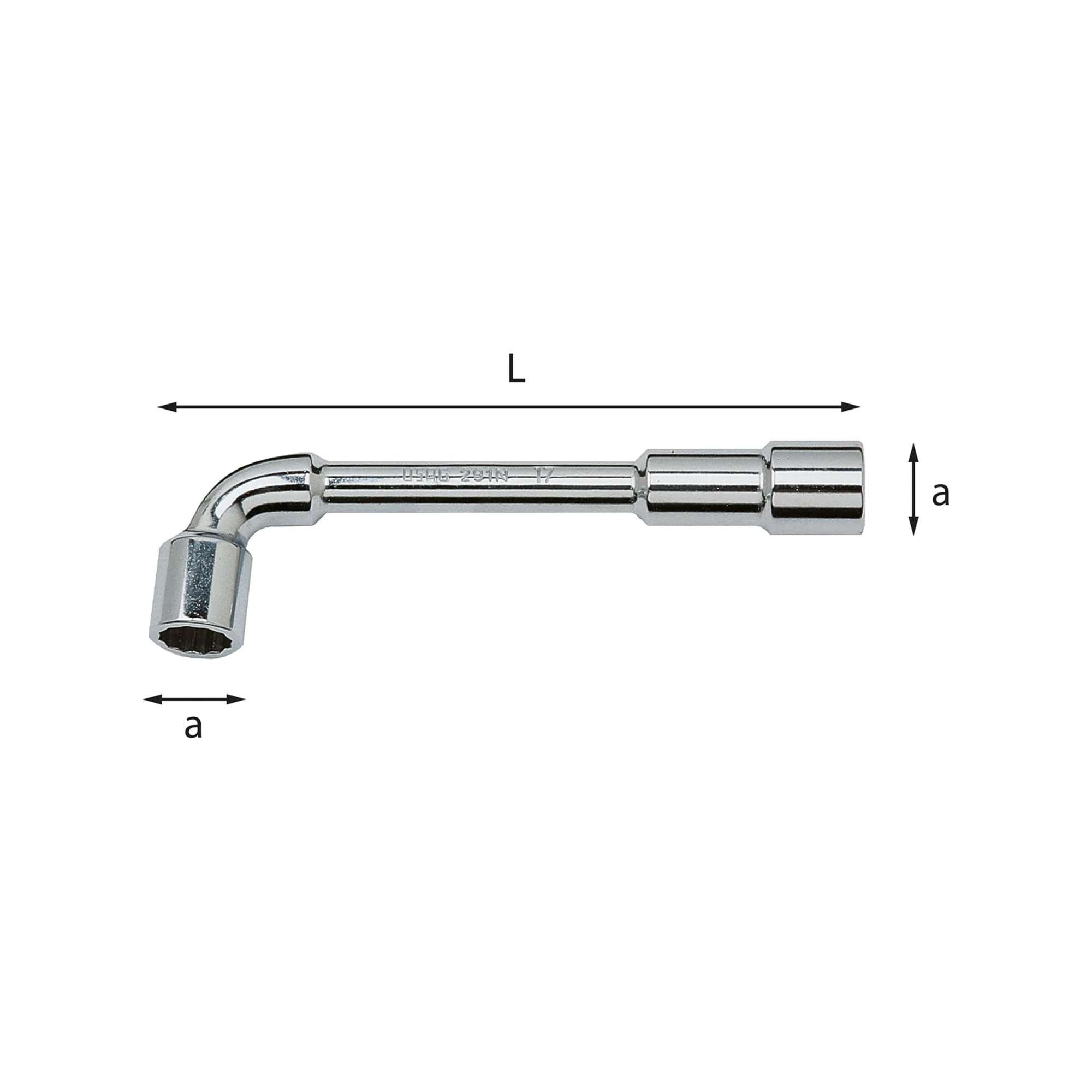 Double ended socket spanner with hexagon mouth - Usag 291 N