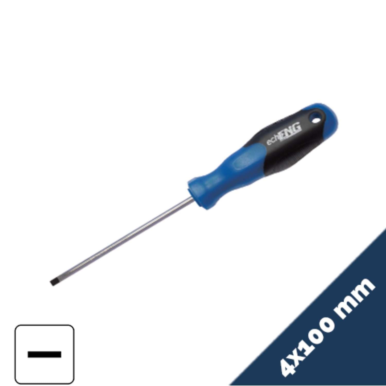 Screwdriver anti-slip handle for electricians, flat 3x100mm -UM 10 E(075-100)