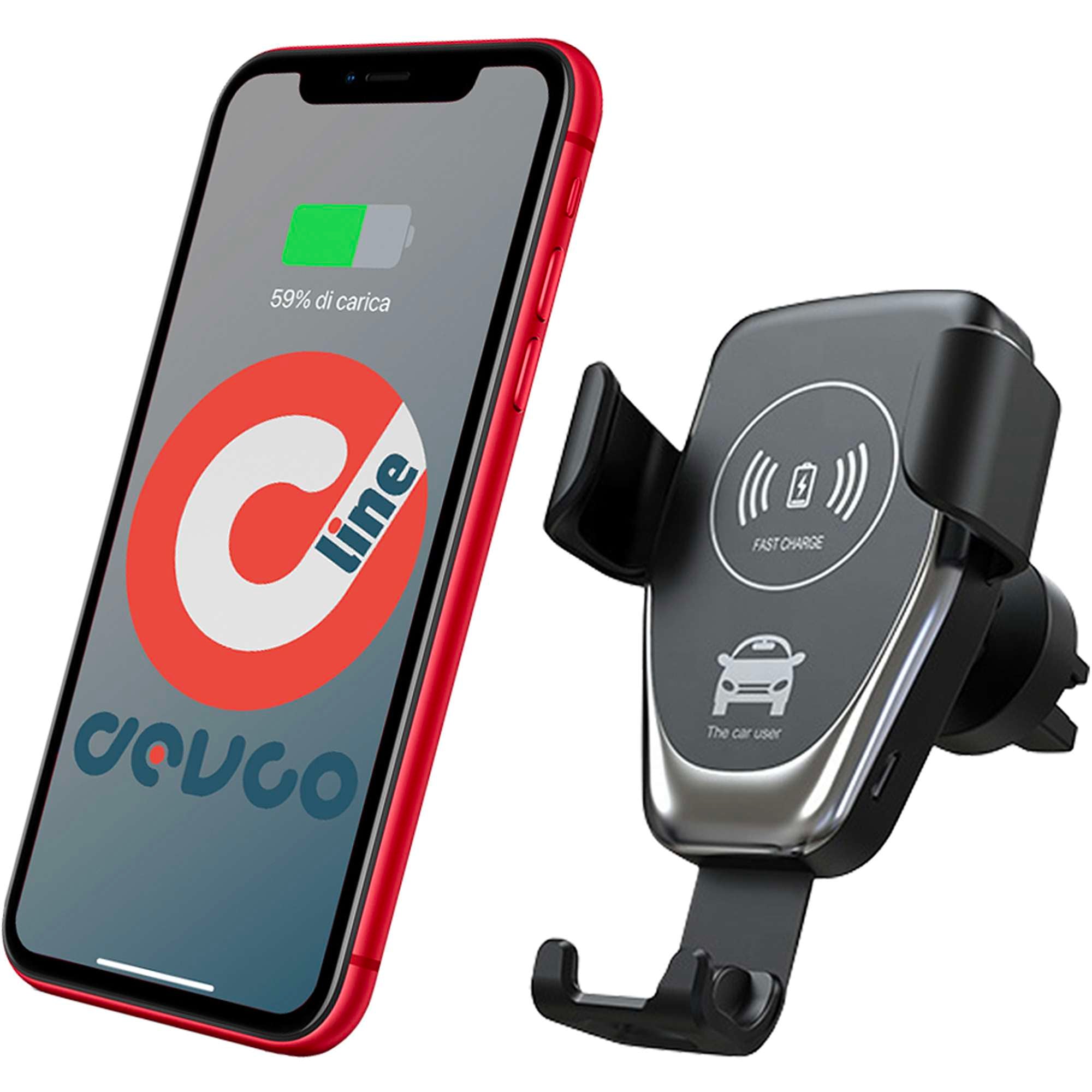 Car holder with wireless charging - DEVCOline - AT CW CAR1