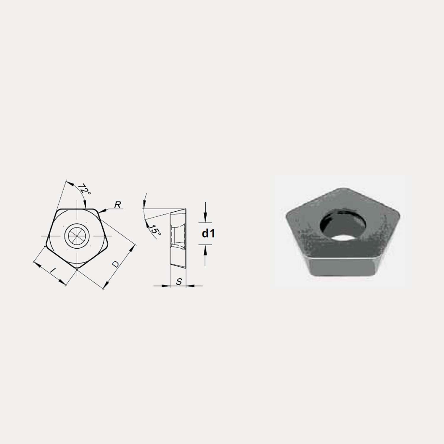 Milling insert - Talicarb PDHW