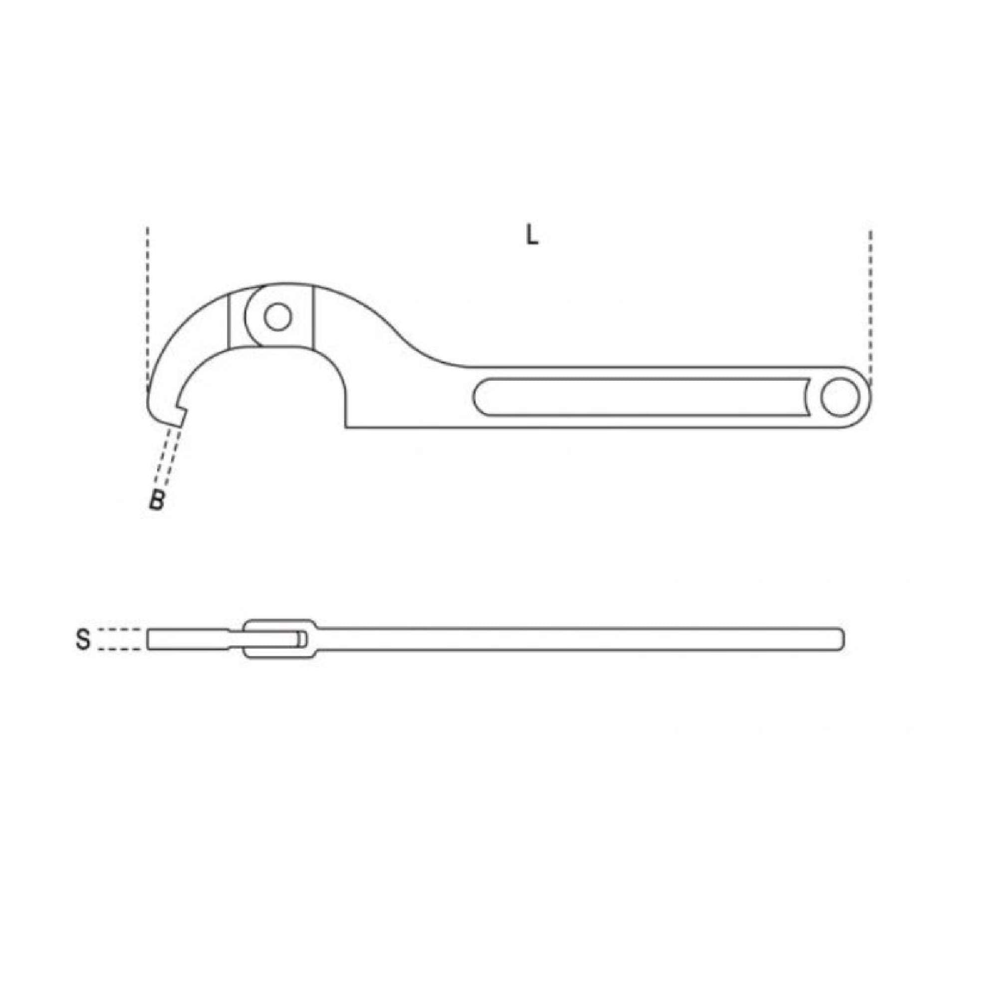 Articulated Spanners With Square Nose For Chrome Rings - Beta 99SQ