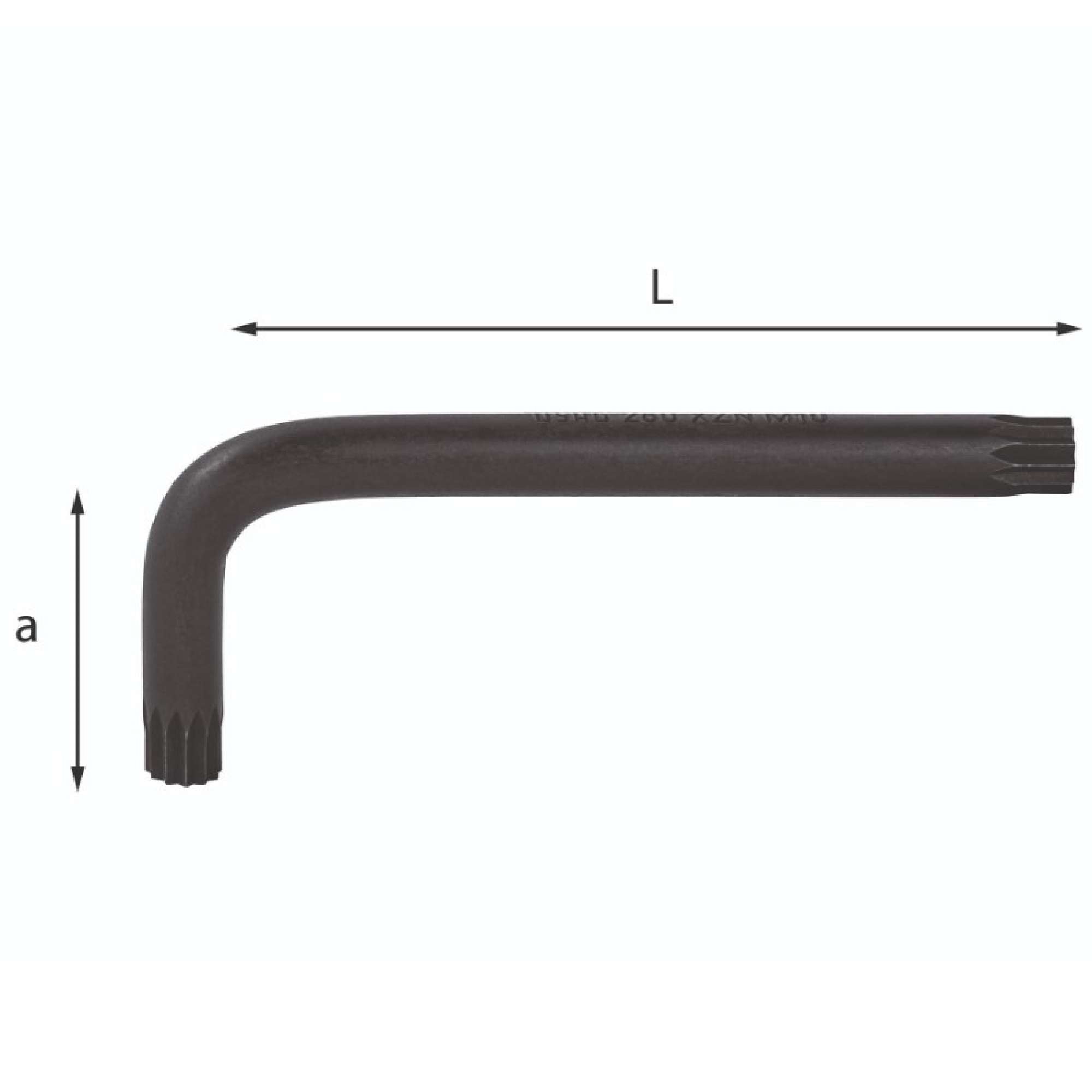 Bent male wrench for XZN M8 footprint screws - Usag 280 XZN U02800543