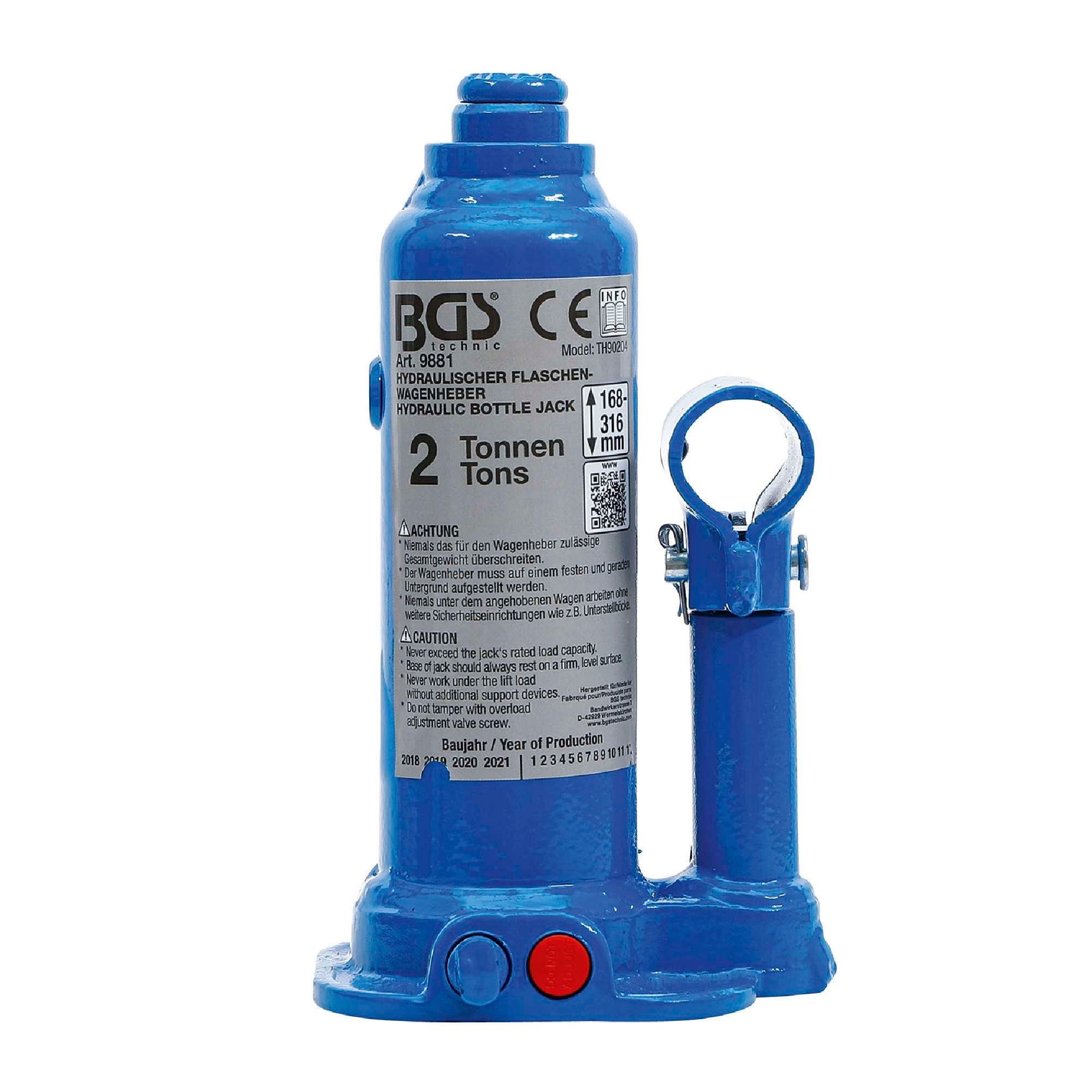 Hydraulic bottle jack lift with screw 5T - Fermec BGS9883