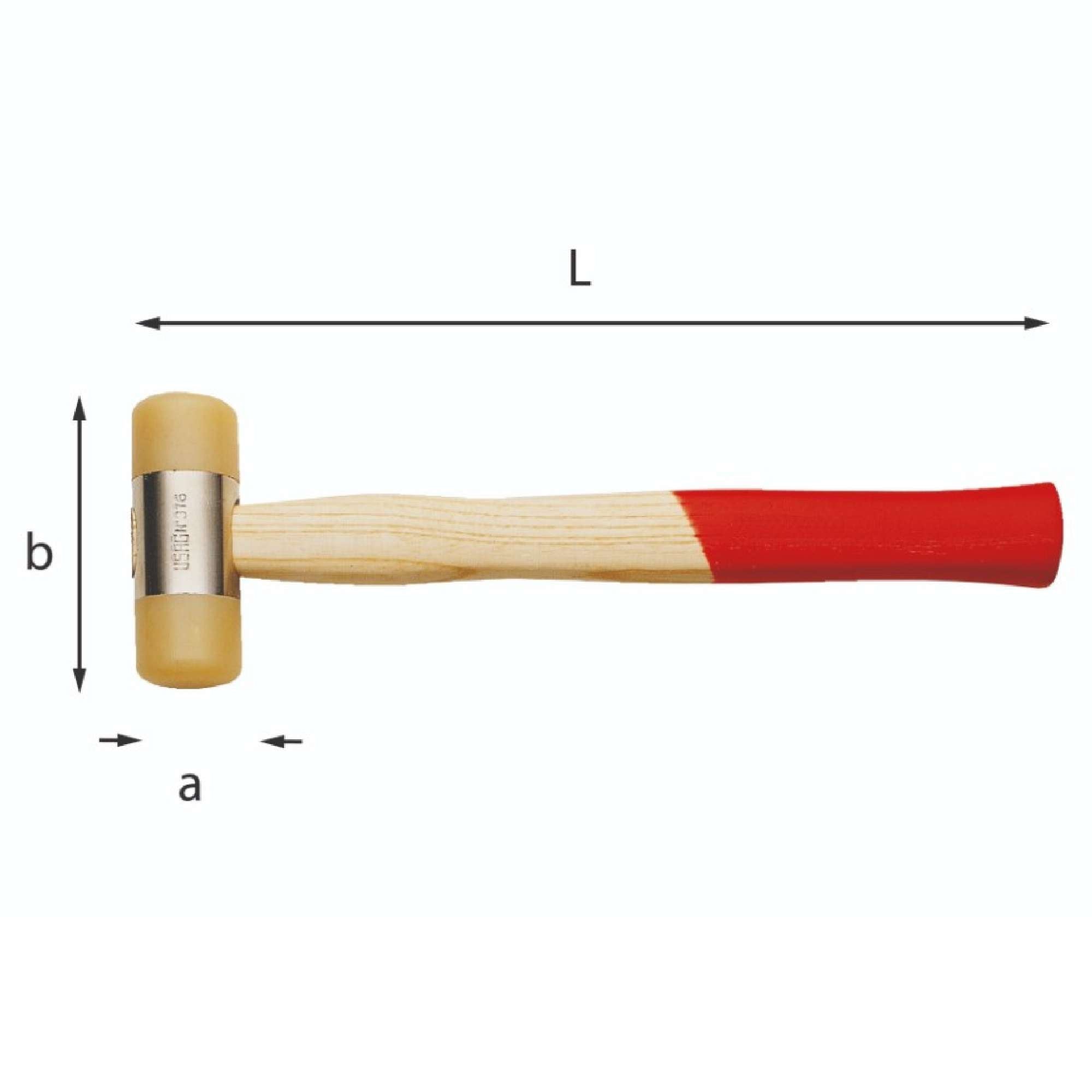 Mallet with carbon steel body, ash handle - Usag 376