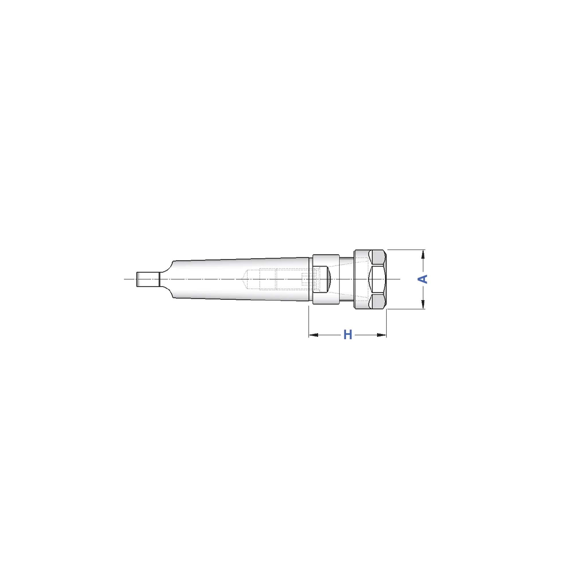 Clamp holder ER clamp holder with thread, hexagonal ring CM 1 A - Gait 8624 H 40