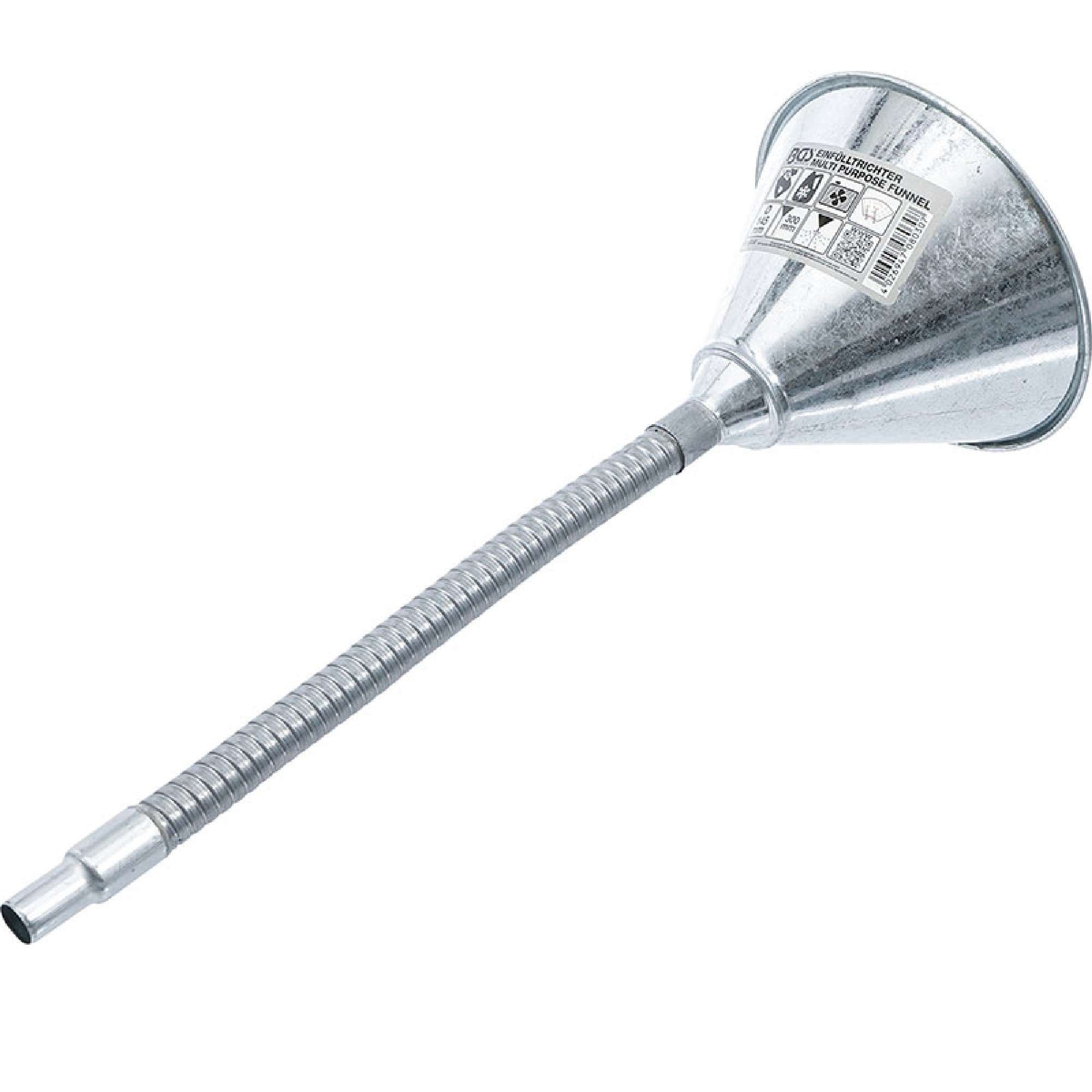 Metal funnel with flexible neck - Fermec BGS8030