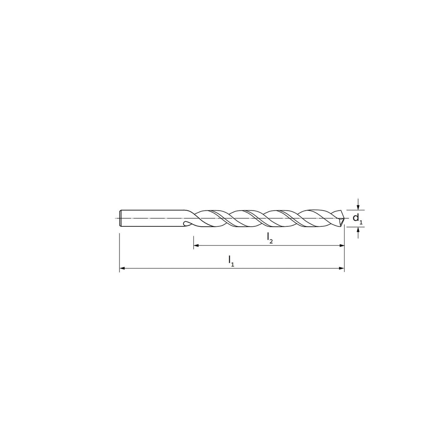 Tip cilind. Specification for deep drilling type STL TiCN DIN 338 - ILIX