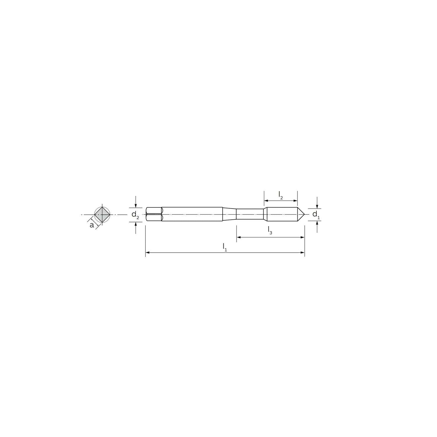 Tapered machine tap specifically for stainless steel DIN 371 3 - ILIX