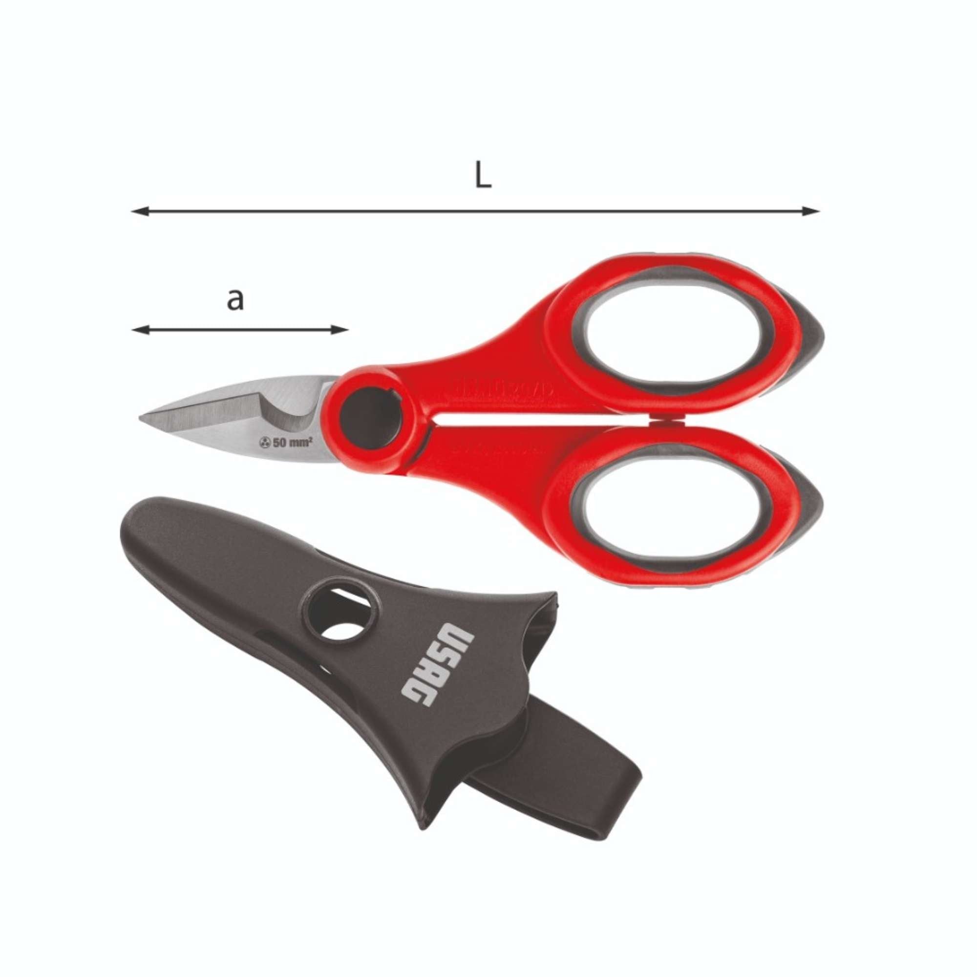 Electrician's scissors, stainless steel blades - 207 D Usag U02070008