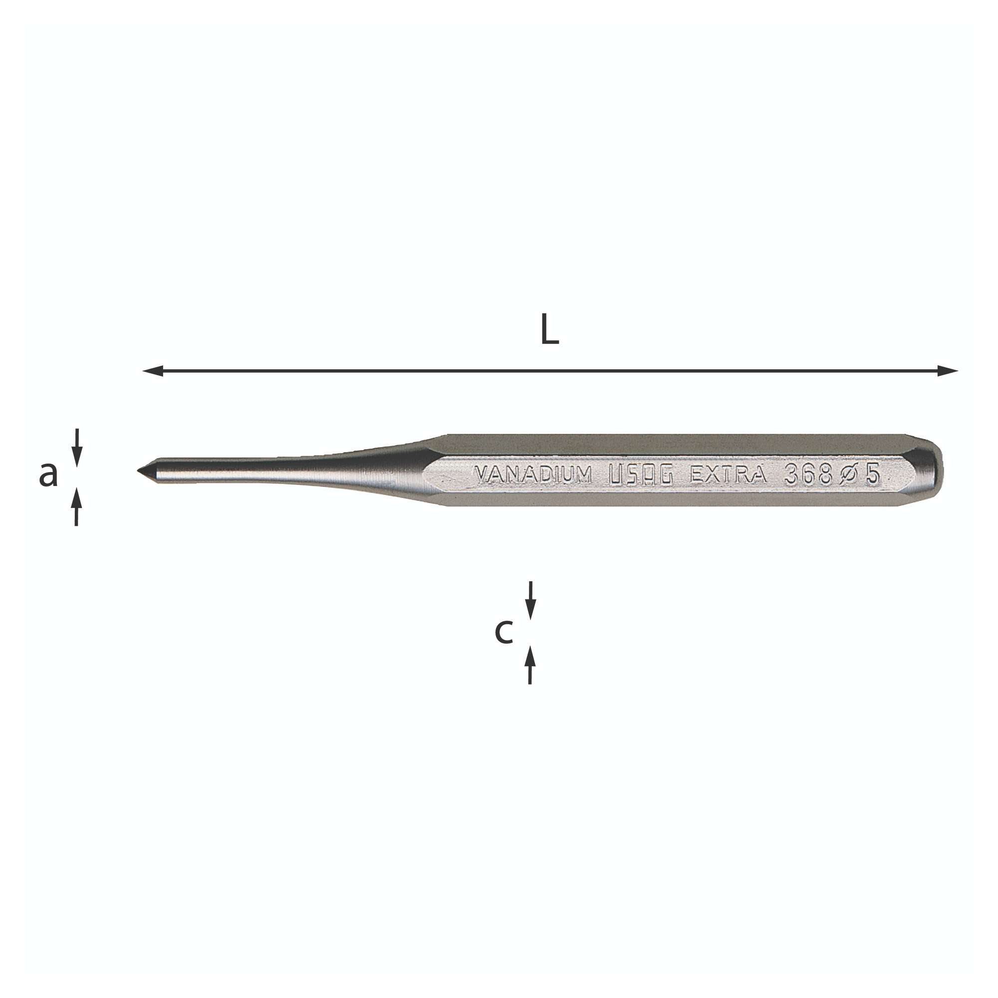 Centre punches 5x150mm c 12mm - Usag 368